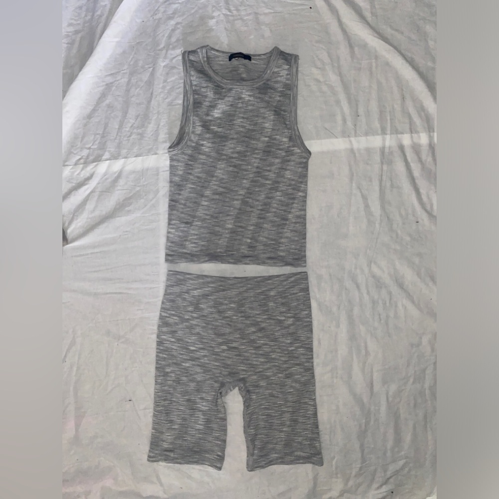 ribbed knit tank n short set